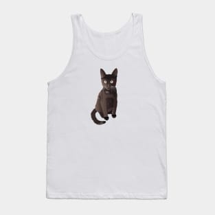 Dark Brown Cat Tank Top